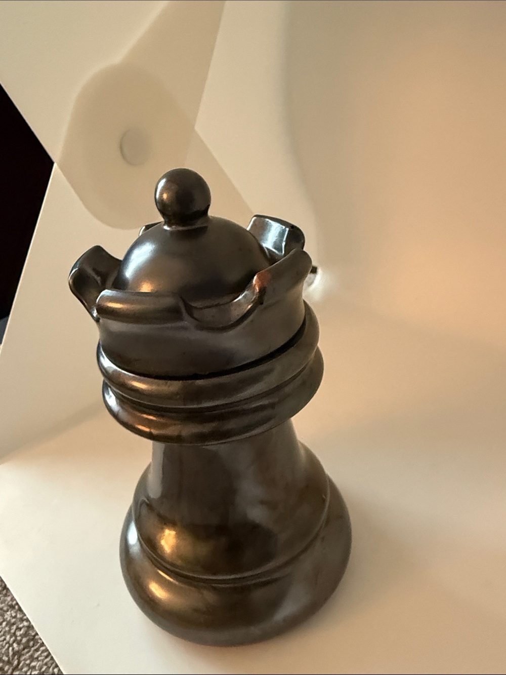 Decorative Black Resin Chess Rook -(Jar) - Picture 13 of 17